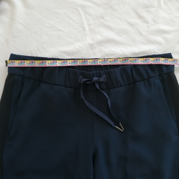 Lululemon On The Fly Pants Woven Track Stripe Navy And Black 8 - Picture 14 of 16
